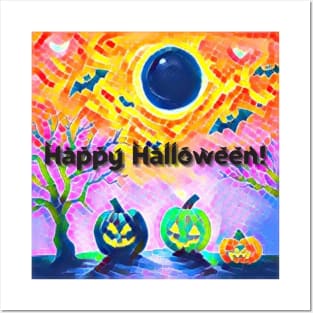 The Merry Pumpkins Happy Halloween Posters and Art